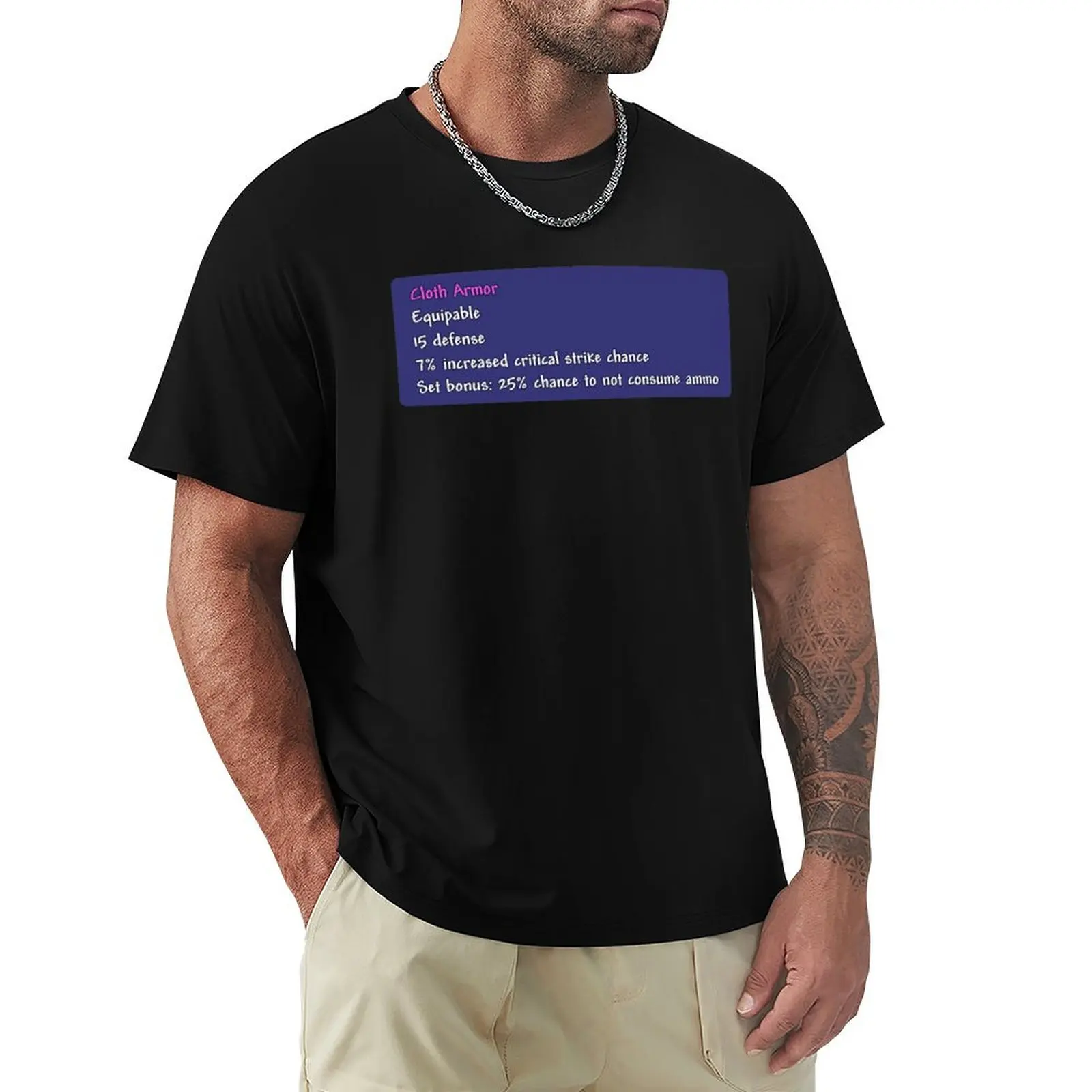 Terraria Cloth Armor Stats T-Shirt t shirt man luxury T-Shirt