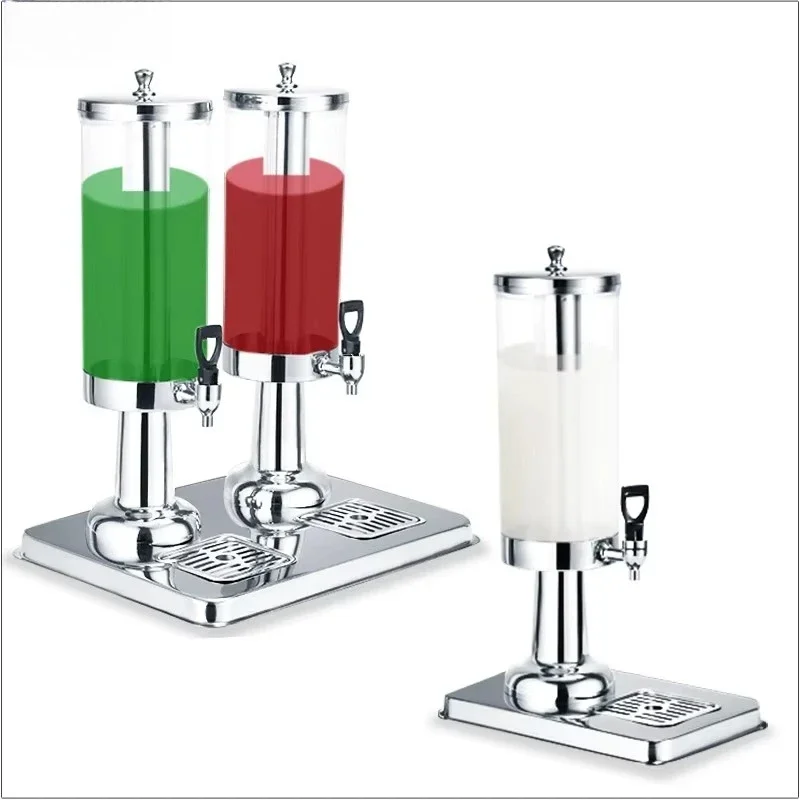 Commercial Silver Beverage and Juice Dispensers Plastic Iced Beverage Servers