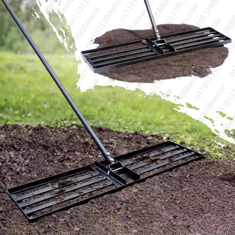 Lawn leveling rake, soil fertilizer, garden farm, vegetable stand, push and pull floor leveler, gravel, sand spreading