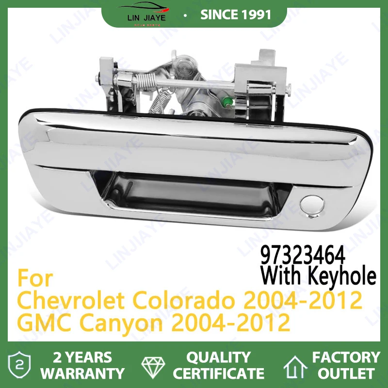 

Rear Tailgate Handle 97323464 With Keyhole Chrome Handle Compatible with 2004-12 Chevrolet Colorado/GMC Canyon