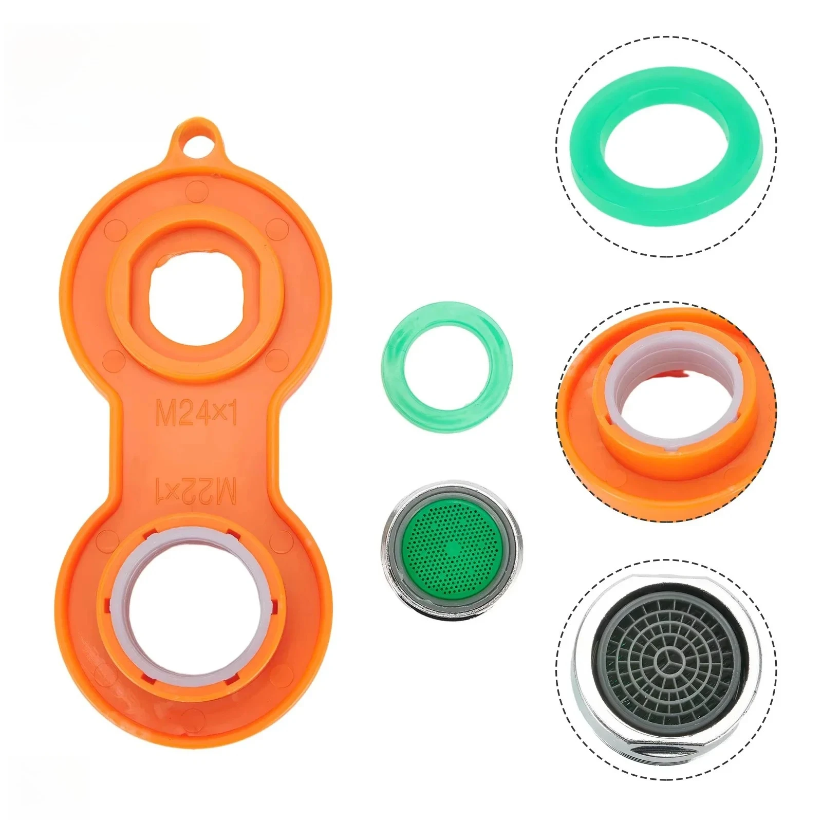 11Pc per Set Water Saving Faucet Aerator Replaceable Filter Mixed Nozzle M24 24mm Thread Bathroom Faucet Bubbler Accessories