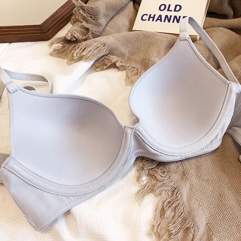 Nahtlose Unterwäsche für Frauen plus Größe BH sexy tief v Push-up Büstenhalter solide drahtlose bequeme 85 90 c d e Tasse Dessous – Detail 18