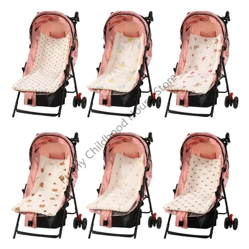 

D0LA Двусторонняя хлопчатобумажная корзина вставка вставлена ​​для детского автокресла и колясок