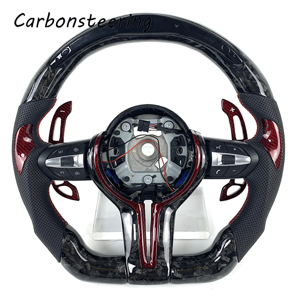 Enhance the texture of car accessories tools for BMW Customized LED carbon fiber steering wheel for F10 1-4 F30 5-7 M X Series