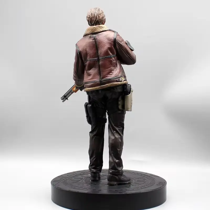 33cm Anime Resident Evil Figures Leather Jacket Leon Ada Wong Scott Kennedy Figurines Zombie Hunter Pvc Model Statue Collections