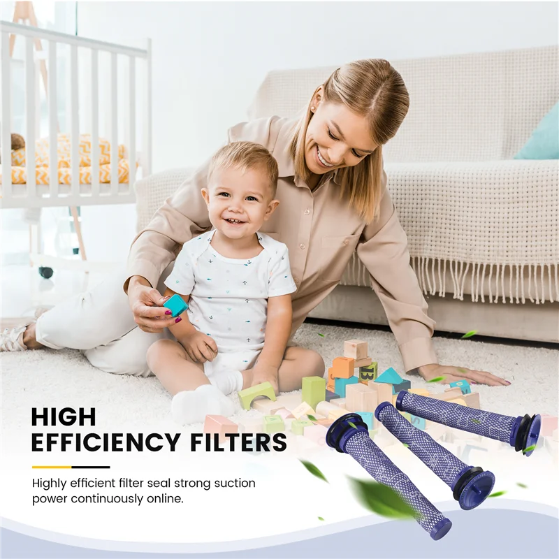 N98R 3 Pack Pre Filters For Dyson DC58, DC59, V6, V7, V8. Replacements Part 3 Filters Kit For Dyson Filter Replacements