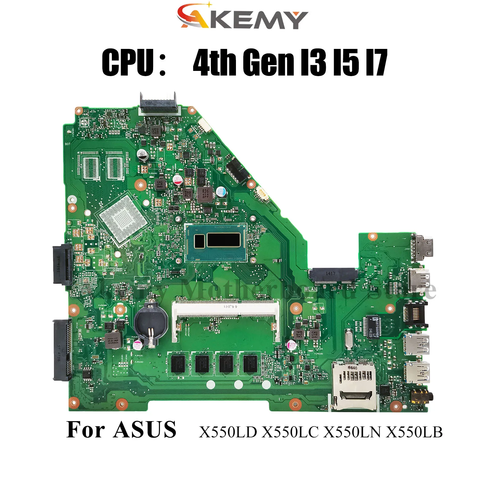 

Материнская плата для ноутбука X550LA ASUS VivoBook X550LN Y581L R510L X550LD X552L X550L X550LC X550LB с процессором I3 I5 I7 stk