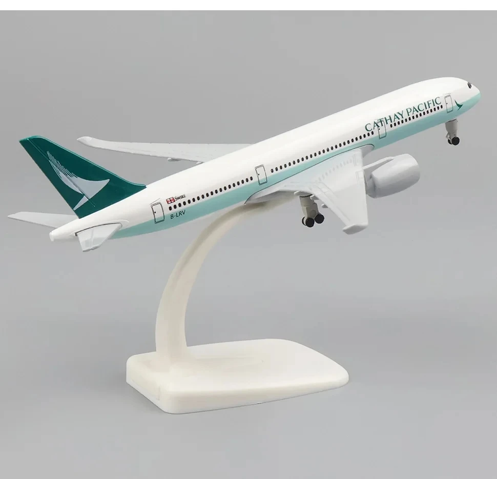 Child Toy Plane 20cm Air Cathay Pacific Airlines Airbus A350 Airplane Model 1:400 Scale 350 Alloy Metal Plane Model Aircraft Toy