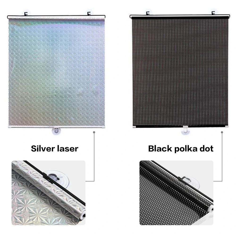 

Sunshade Roller Visor Blackout Curtain Portable Shutter Drape Car Windshield Protector with Suction Cup Kitchen Office Supplies