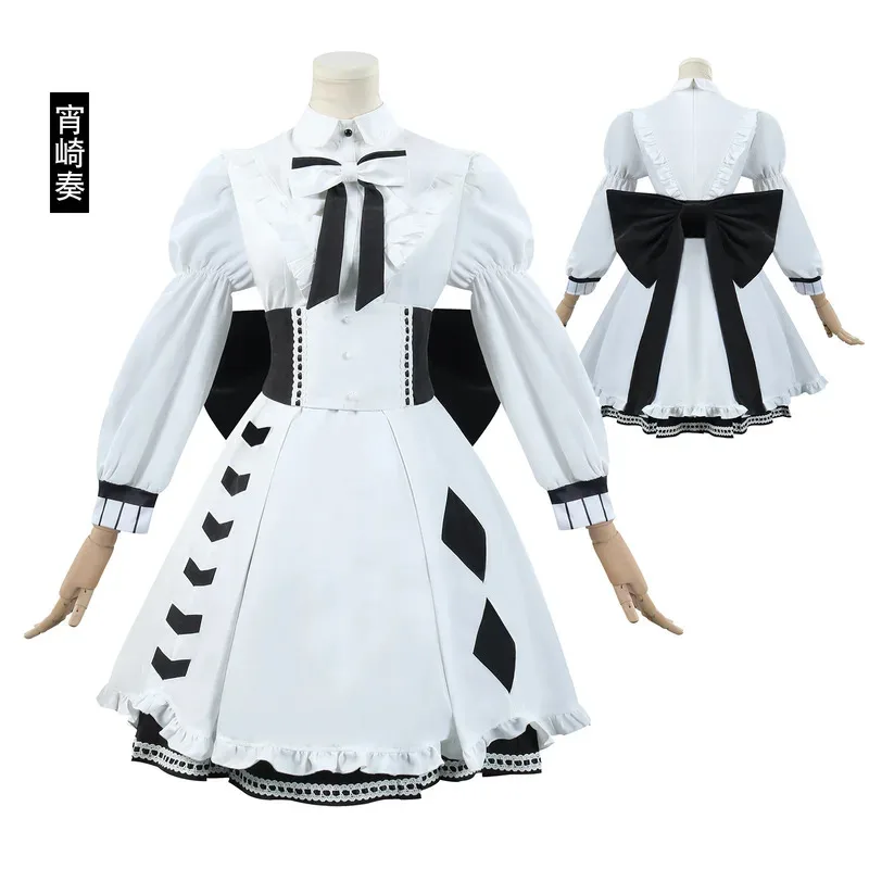Akiyama Miyuki cosplay costume game project Sekai role play lolita dress MZK pjsk outfit Carnival party uniform girl performance