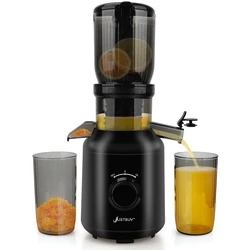 220V EU plug Cold Press Juicer,with 130mm Feed Chute,Fit Whole Fruits & Vegetables,High Juice Yield, Slow Masticating Juicer