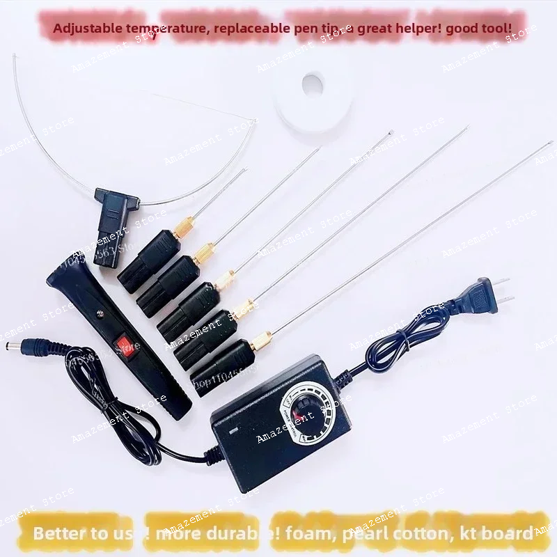 

temperature controlled hot wire pen for foam, pe foam & kt board, grooving & shaping tool