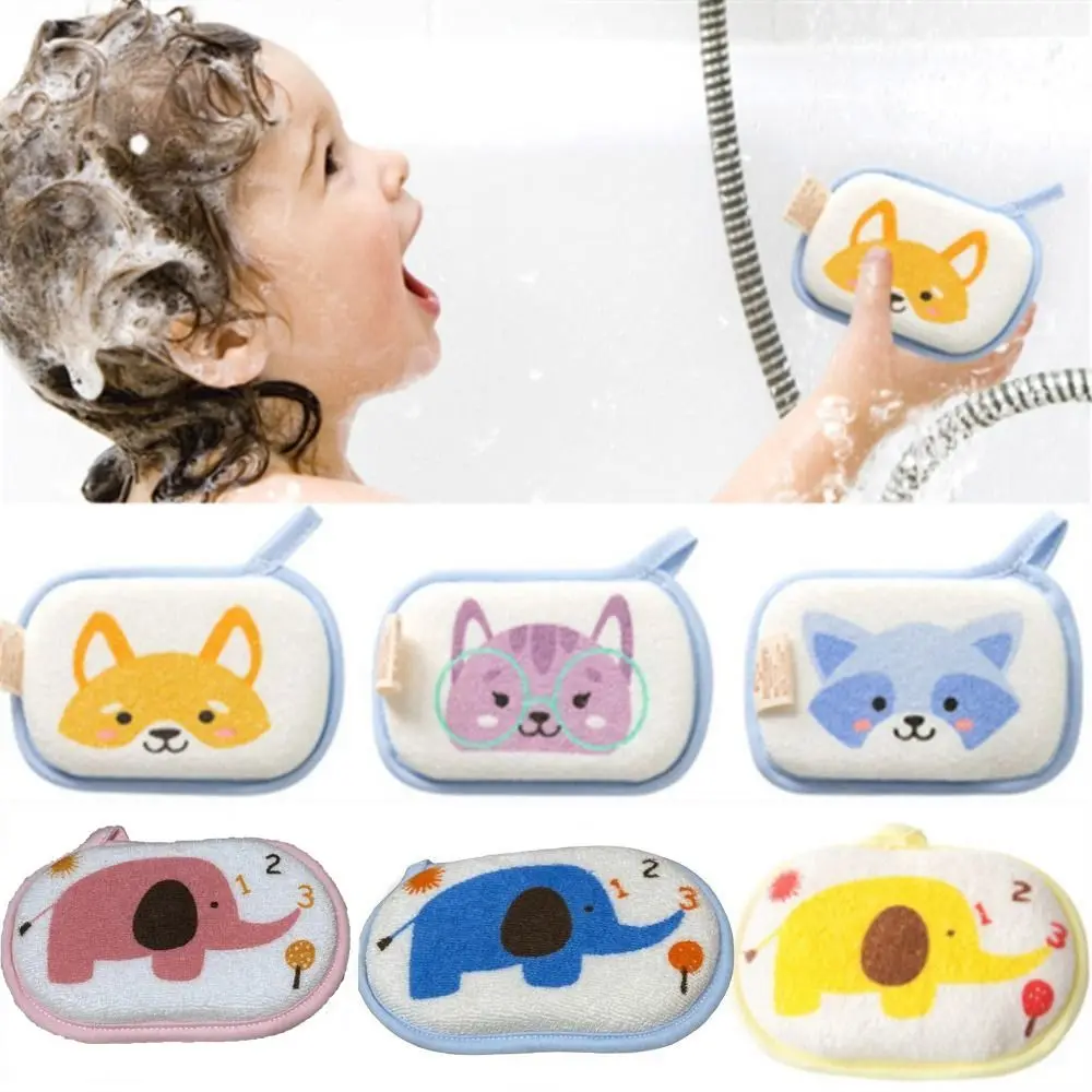 Accessories Bath Massager Shower Cleansing Brush Cartoon Animal Cleaning Towel Brush Body Scrubber Spa Foam Baby Shower Sponge