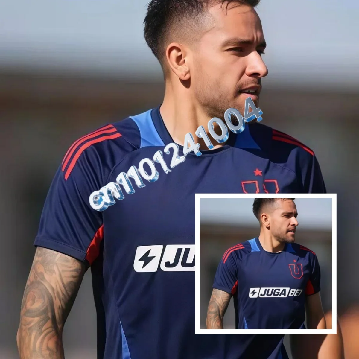 

2025 University De Chile 2025 Home Kit Football Match Dress Men's Sports T-shirt Knitted Fabric Breathable Football Short Sleeve