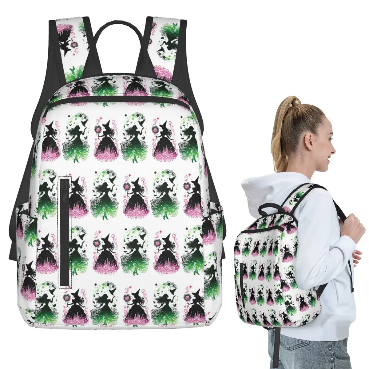 Elphaba And Glinda Wicked The Musical Backpack Student BookBag Children School Bag Computer Shoulder Bags Boys Girls
