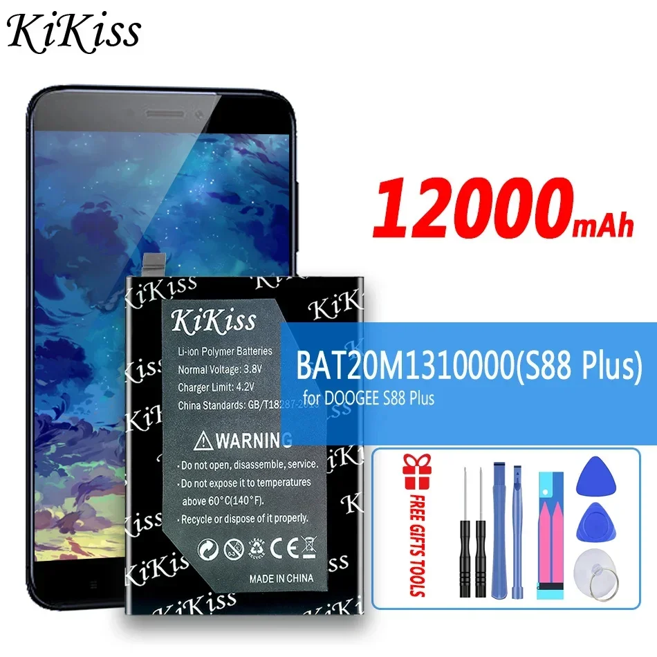 

Мощный аккумулятор KiKiss емкостью 12000 мАч BAT20M 1310000 (S88 Plus) для DOOGEE S88 Plus S88Plus