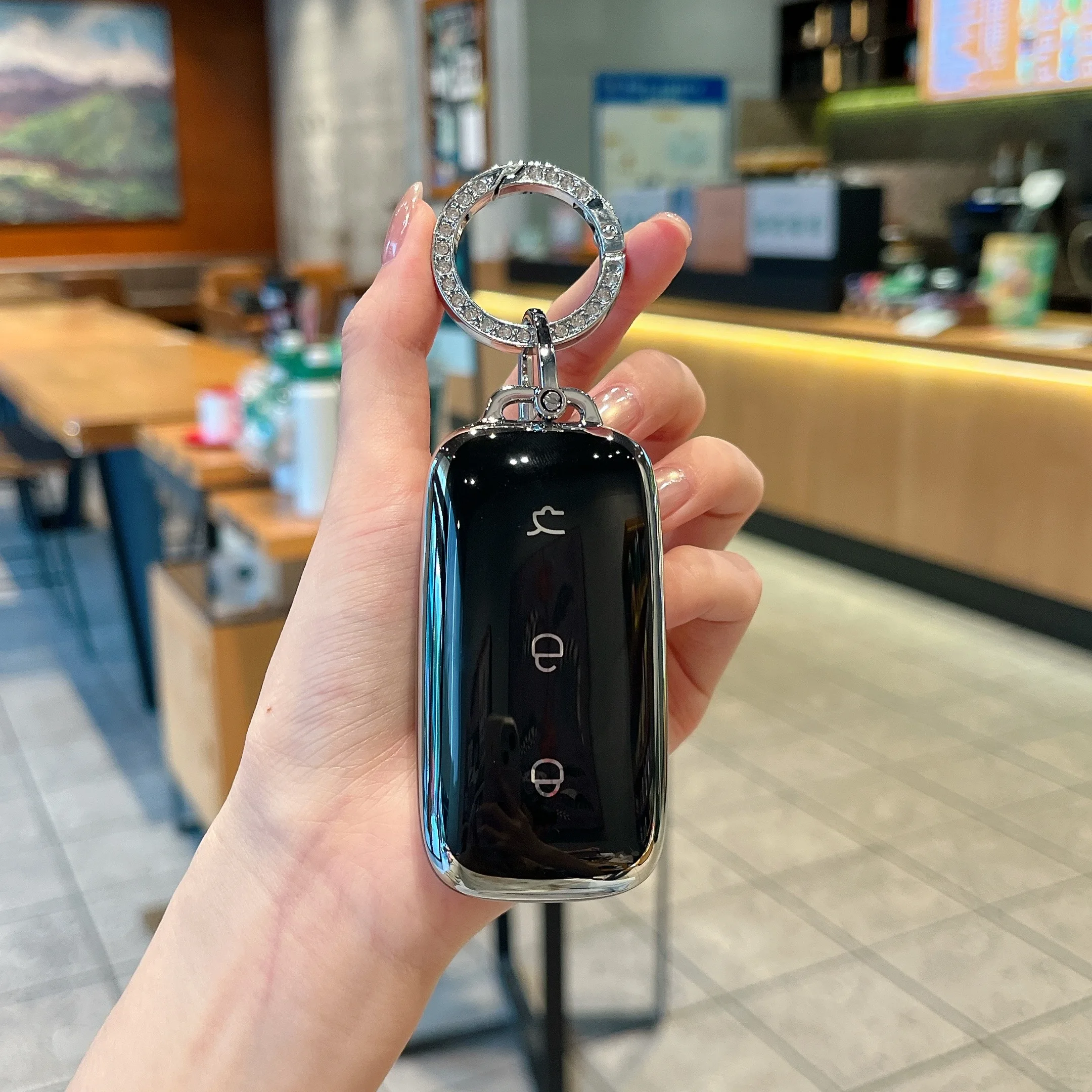 Für Geely Galaxy Autoschlüsselhülle Bling Diamant Schlüsselanhänger für L7 L6 E5 E8 Starship 7 EM-i Damen TPU Schlüsselhülle – Detail 4