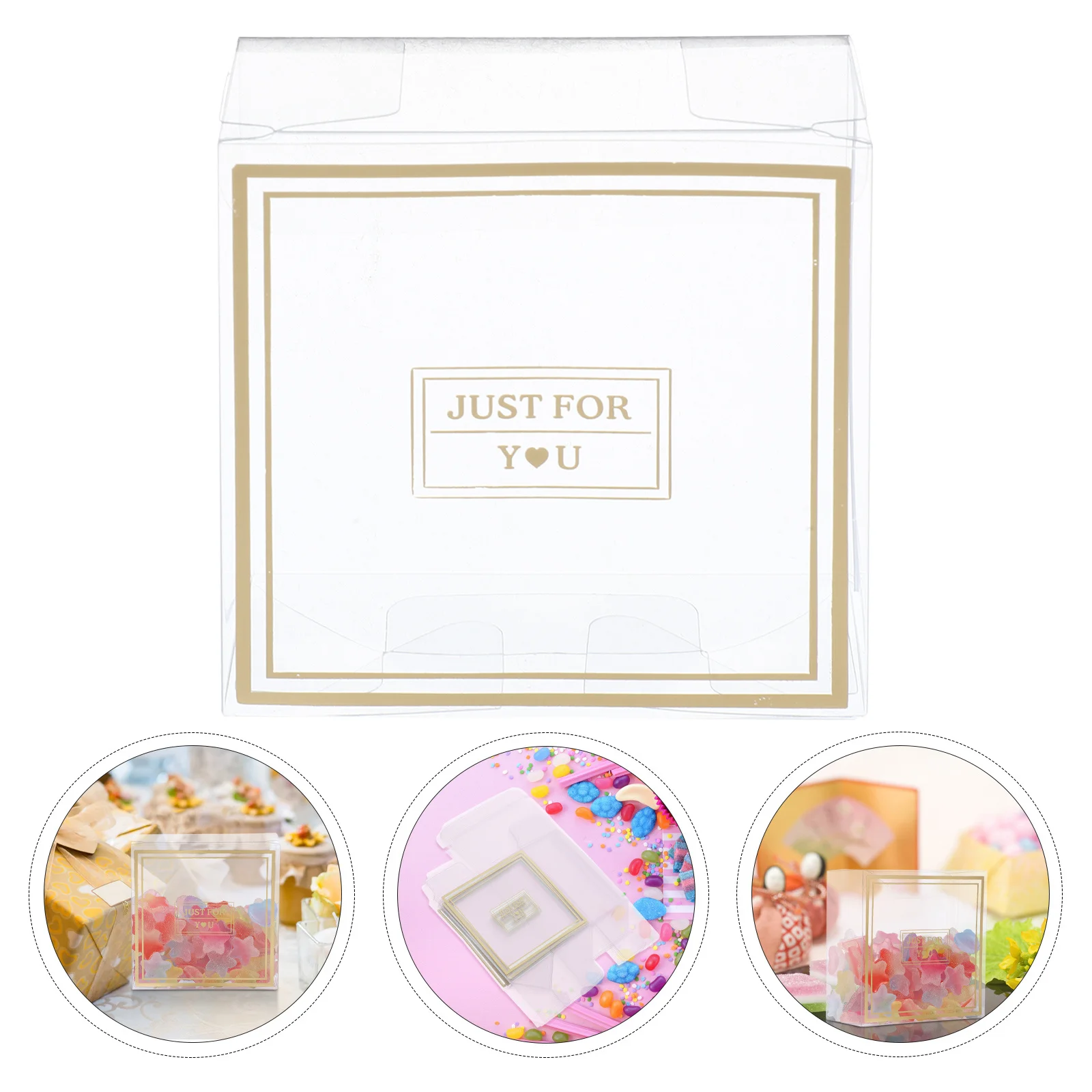 

12pcs Clear Candy Boxes Snowflake Design Wedding Party Baby Shower Favor Packaging Pvc Small Treat Boxes Transparent