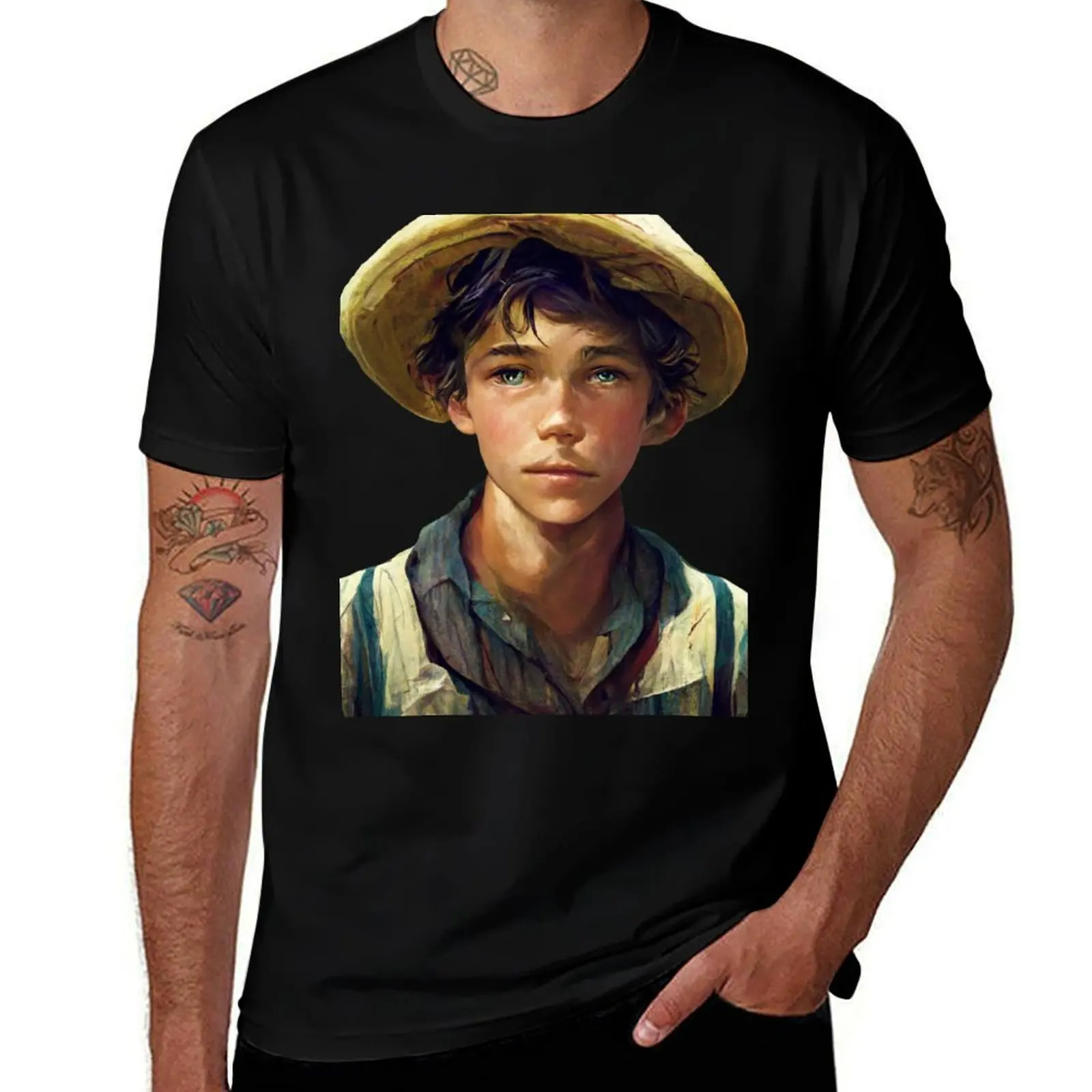 Huckleberry Finn T-Shirt plus sizes anime tshirt sports fans anime shirts men