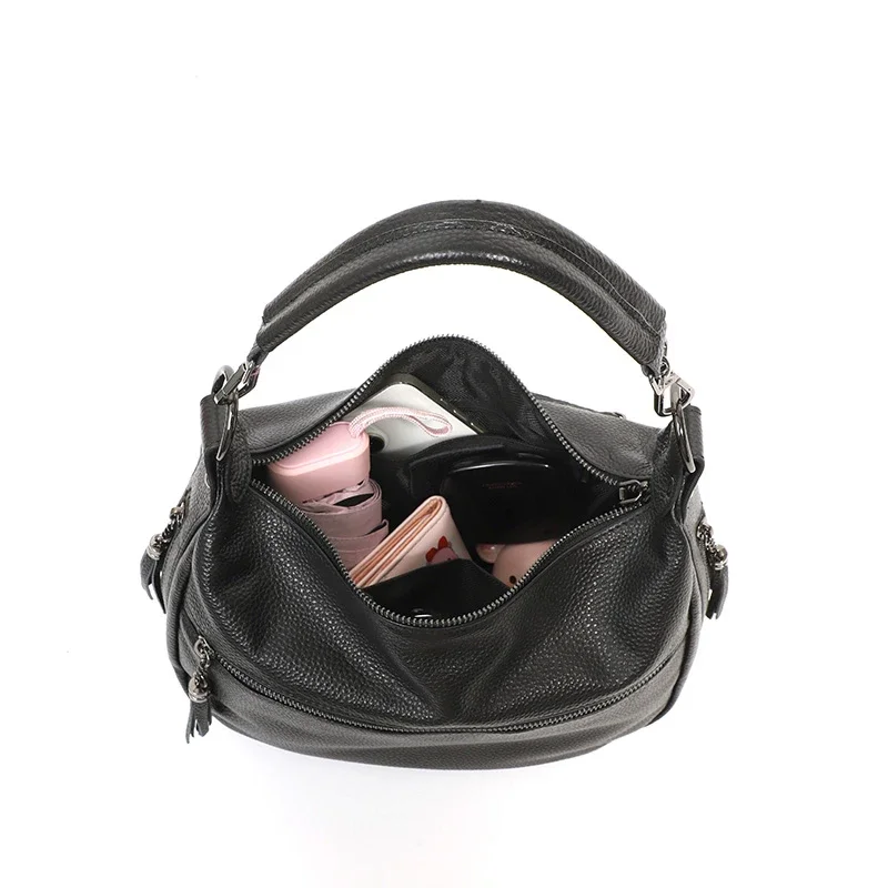 Echtes Leder Hochwertige Damen-Tragetasche Designer-Umhängetasche Retro Casual Damen-Schulter-Messenger-Handtaschen 2026 – Detail 29