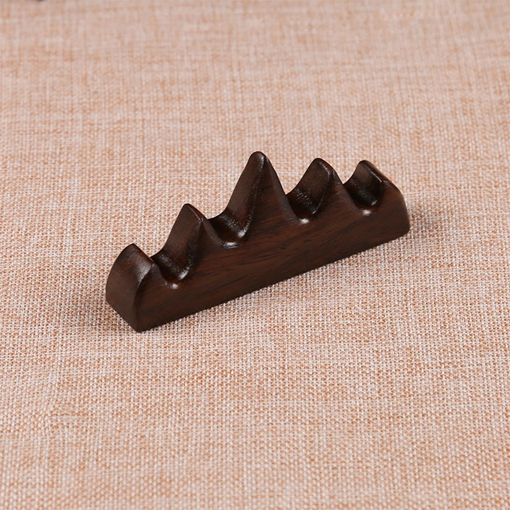 2 stücke Holz Kalligraphie Halter Vintage Tinte Pinsel Rack Kreative Fünf Finger Berg Design Desktop-Organizer Stift Stehen Für Hause