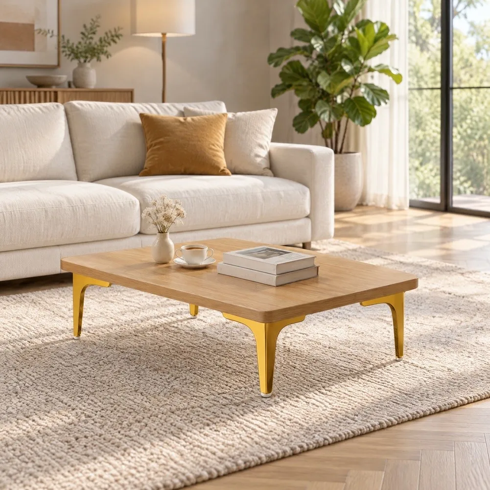 Gold Finish Metal Legs for Dressers and Storage Units Offering Improved Accessibility and Aesthetic Refinement