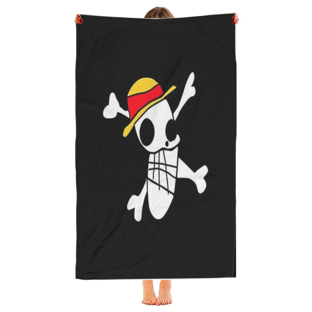 Luffy&X27;S Jolly Roger Drawing Beach Towel  Poncho Bathing Towels Cover-ups Quick Dry Sand Free Yoga Spa Gym Pool