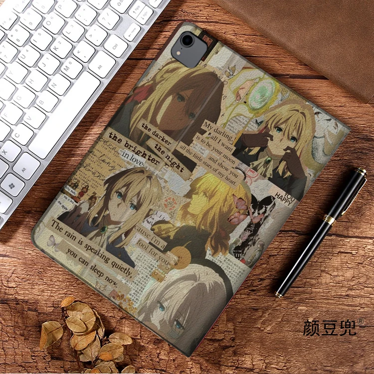 حافظة Violet Evergarden Anime لجهاز iPad Air 4 5 10.9 Mini 5 6 لـ 2022 Pro 12.9 حافظة فاخرة من السيليكون لجهاز iPad Air 4 5 10.9 بوصة
