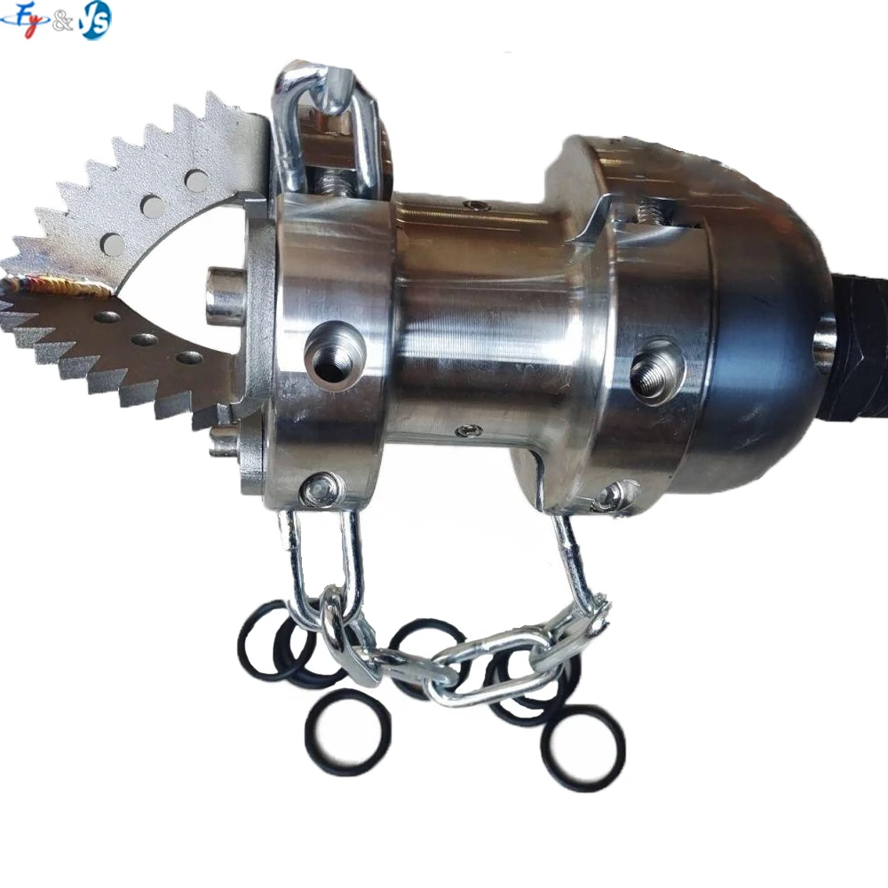 High Pressure Washer Sewer Jetter Nozzle Sewer Rotation Drain Cleaning Ceramic Nozzle Chain Pipeline Dredging Nozzle
