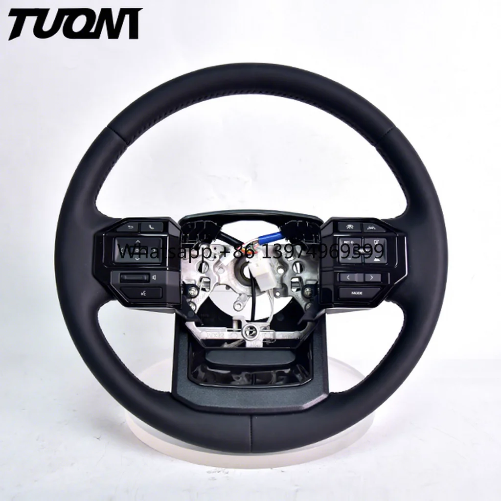 Hot Selling Premium Leather Steering Wheel Wrap for Toyota LC250 LC200 LC150 Prado Hilux Fortuner - Anti-Slip Wear-Resistant