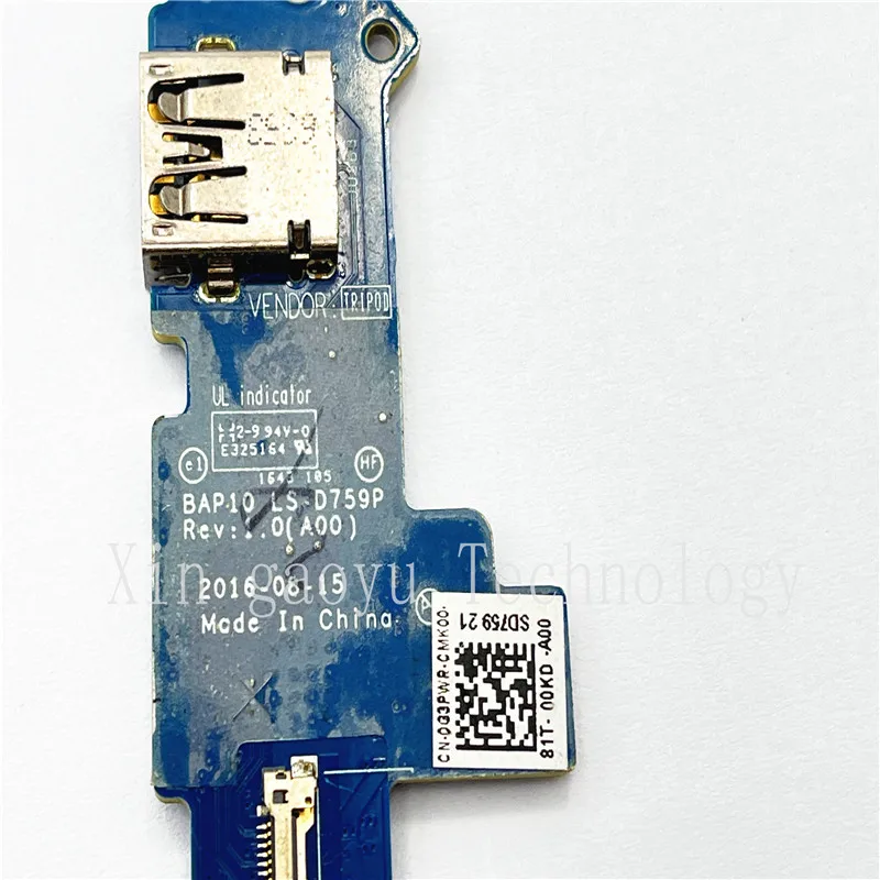 Original For DELL 15 R3 R4 17 R4 R5 USB Board 15 R3 R4 17 R4 R5 BAP10 LS-D759P CN-0G3PWR G3PWR 100% Test Ok