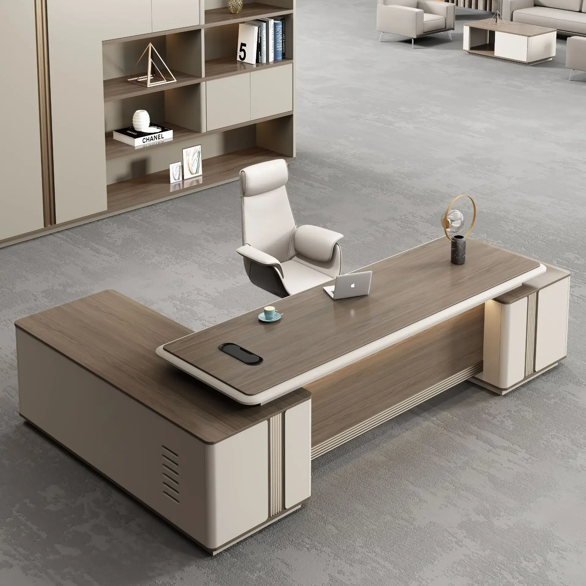 High-end boss, office desk and  combination, person, president, supervisor, manager , paint, large desk, office f