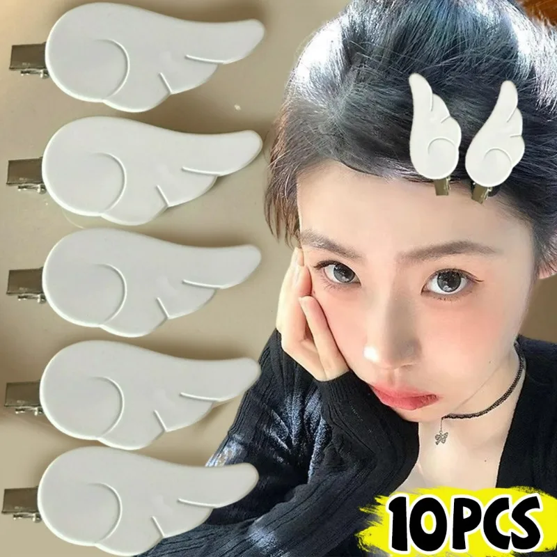 Pinza para el Cabello con Alas de Ángel de Anime, Azul y Blanco, de Plástico, para Cosplay, Eventos Temáticos, Uso Diario, Base Metálica Resistente para Todo Tipo de Cabello