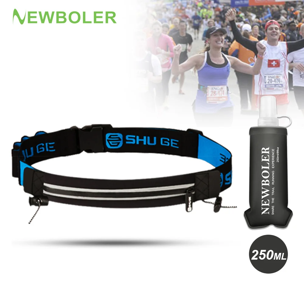 

NEWBOLER Elastic Sports Waist Bag Pack Running Race Number Belt Triathlon Marathon Race Cycling Mountaineering Phone Waist Bag