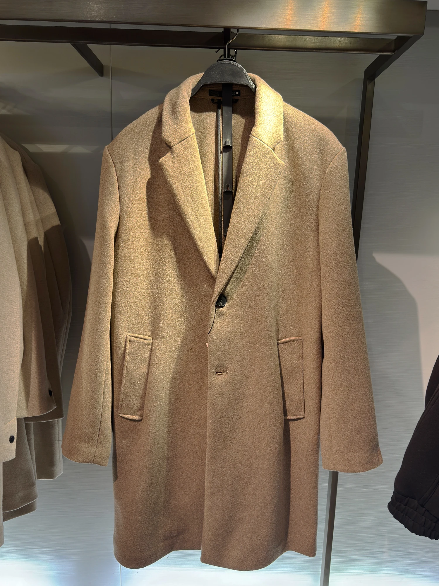 

Men's Wool Blend Coat Autumn Winter New Sle Comfortable Flip Collar Long Sve Faionable Urban Sle Straight Hem Design