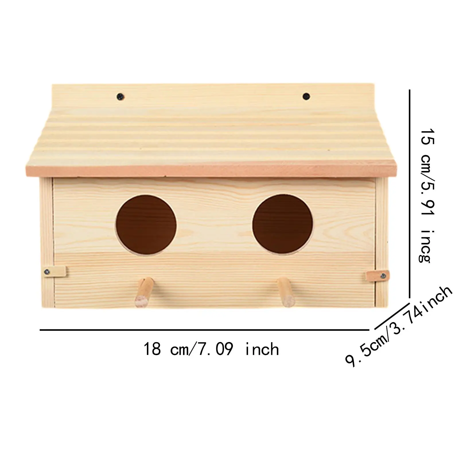 Wooden Bird House Outdoor Birdhouse Hummingbird Nesting Cage Garden Decor Patio Decoration Bird Hut for Hummingbird Cardinals