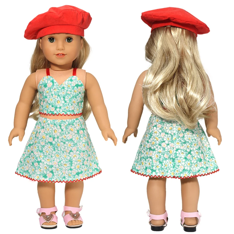 18Inch American Og Girls Doll Outfits Strap Pants 40 43 Cm Silicone Reborn Baby Doll Clothes Children Girl Toys Gifts