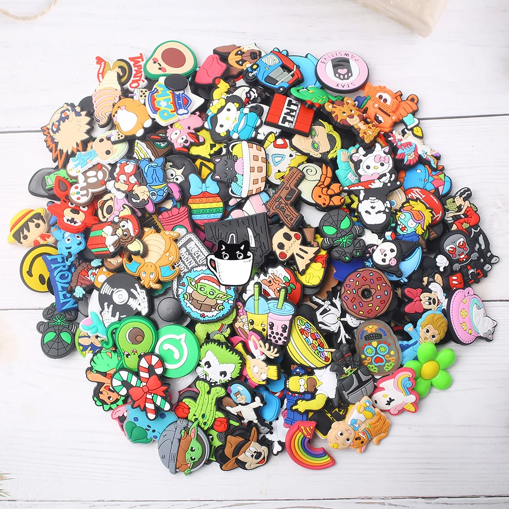 Hot Toys Random 10-300Pcs Series Shoe Charms For Sandals,Shoe Decoration Accessories Shoe Pins Great Gift For Men Women