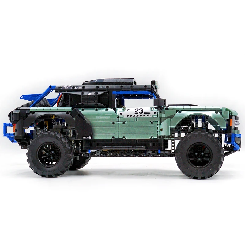 High-end PANLOS 673101 MOC Green Red Technical Off-road Vehicle Model Building Blocks Bricks Puzzle DIY Toy Christmas Gifts Kids