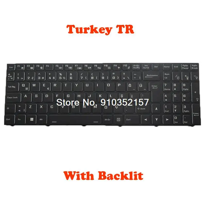 Backlit BR TR Keyboard For CLEVO NH50ACQ CVM19N28PAJ4301 6-80-NH5A0-330-1 CVM19N2600J4303 6-80-NH5A3-190-1 6-80-X17S3-190-1