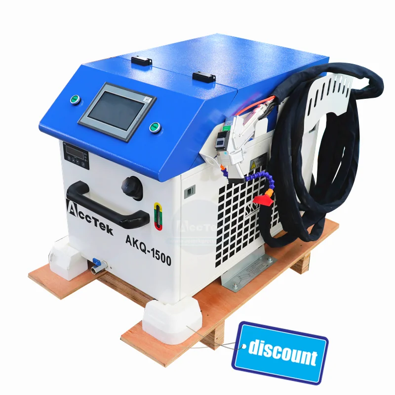 2024 Mini Fiber Laser Rust Removal Machine 2000w Lazer Cleaning Machine Business Machinery for Car chassis metal sheet clean