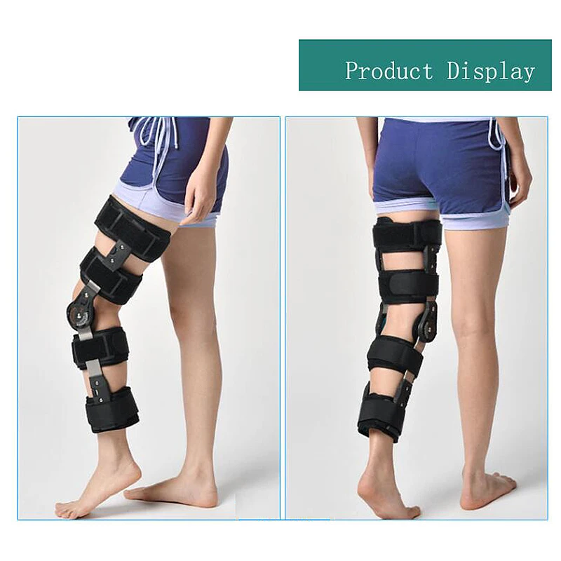 Hinged Immobilizer For Knee Brace With Hinge Adjustable Recovery Support For Orthopedic Rehab Post Op Meniscus Tear Leg