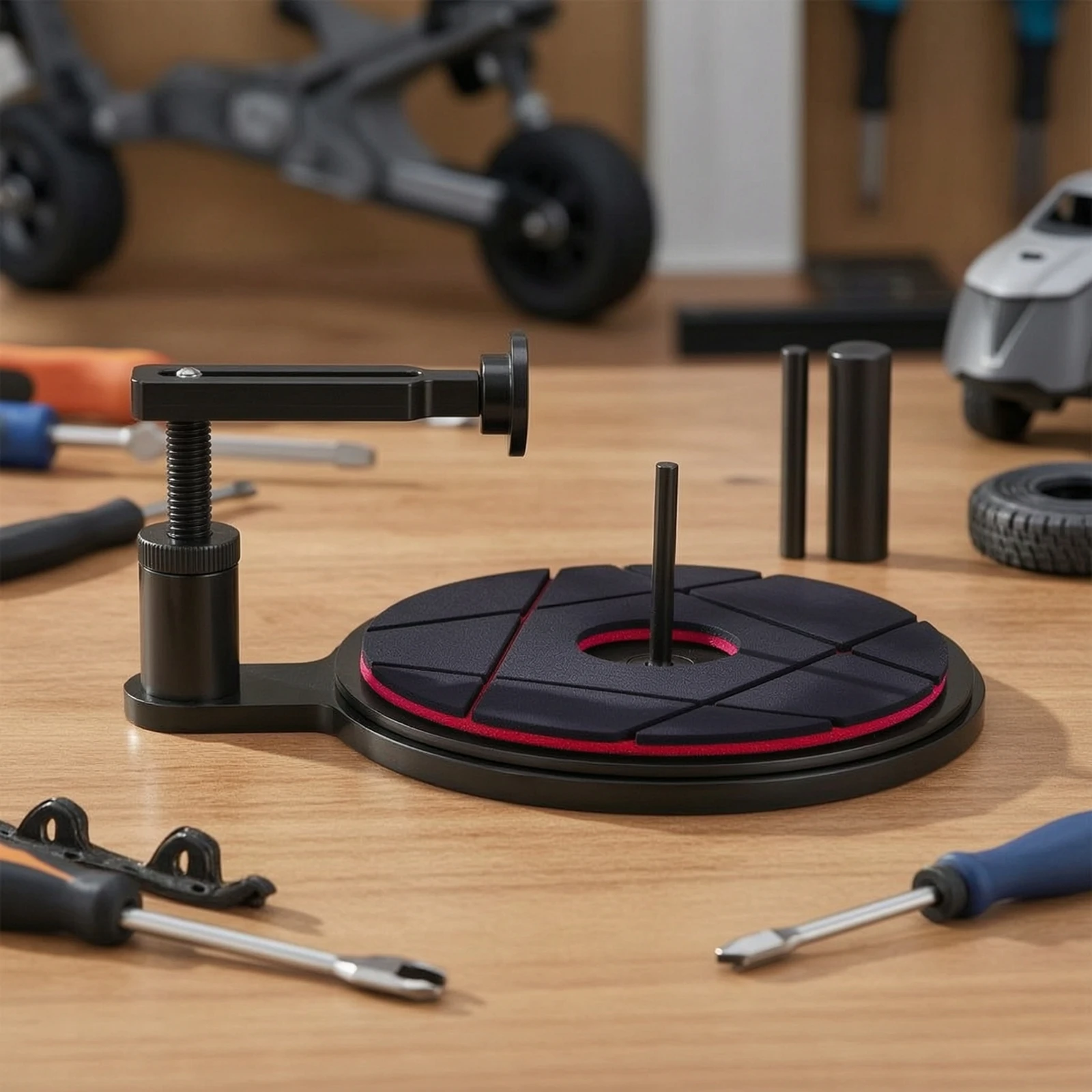 RC Tire Gluing Jig Anodized RC Tire Gluer Easy to Use Compact for Model Builders, Workbench