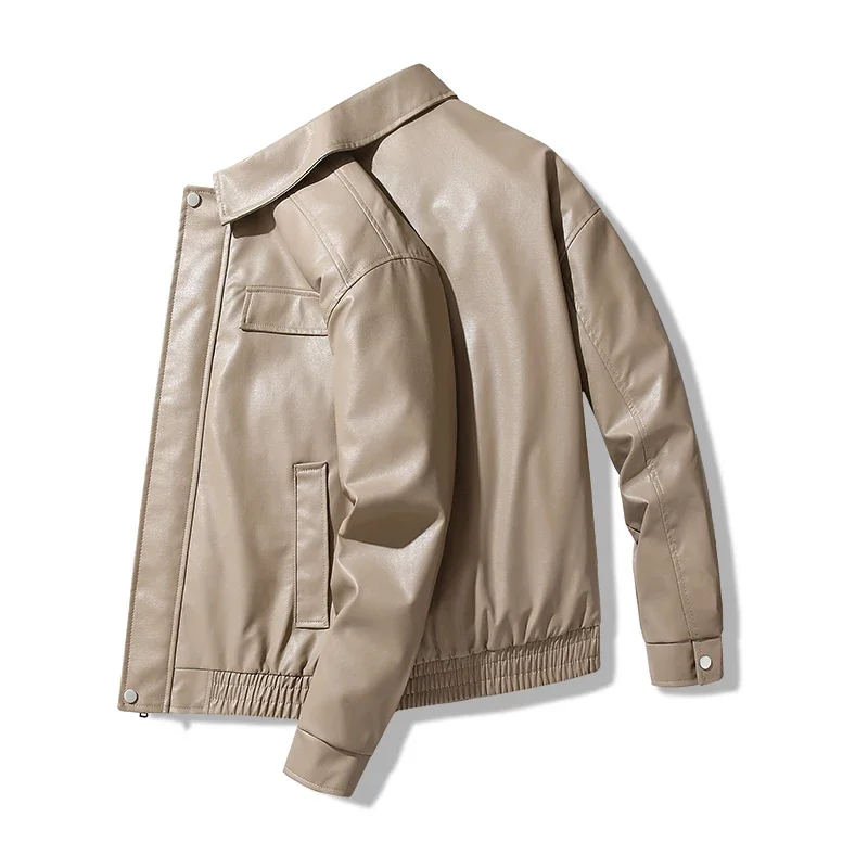 

Мотоциклетная куртка мужская кожаная куртка сетка коричневая короткая мотоциклетная ветровка летучая мышь кожаная куртка ретро куртка Пальто мотоциклетная куртка