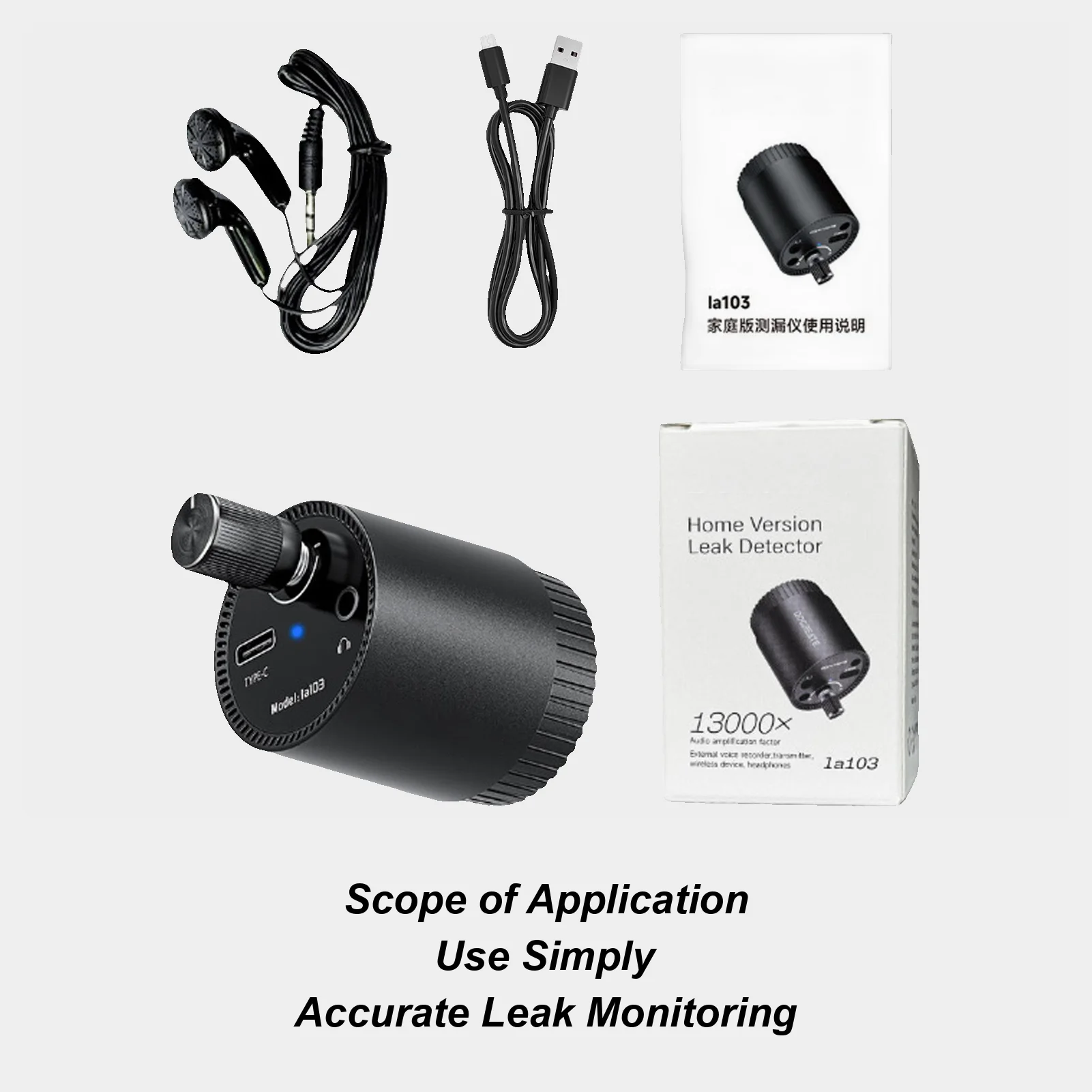 

Water Leak Detector High Strength Drip Monitor Device Underground Water Leak Detector For Home Bedroom Basement Kitchen Laundry