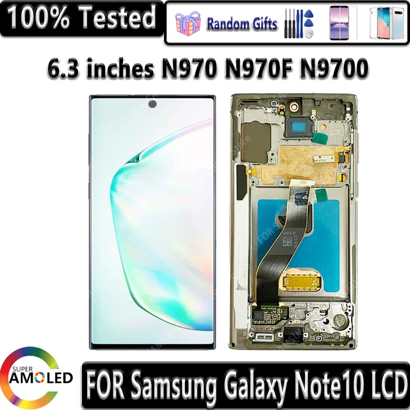 

Super AMOLED For Samsung Galaxy Note 10 Screen N970F note10 N970 N9700 LCD with Defects Display Touch Screen Digitizer Assembly