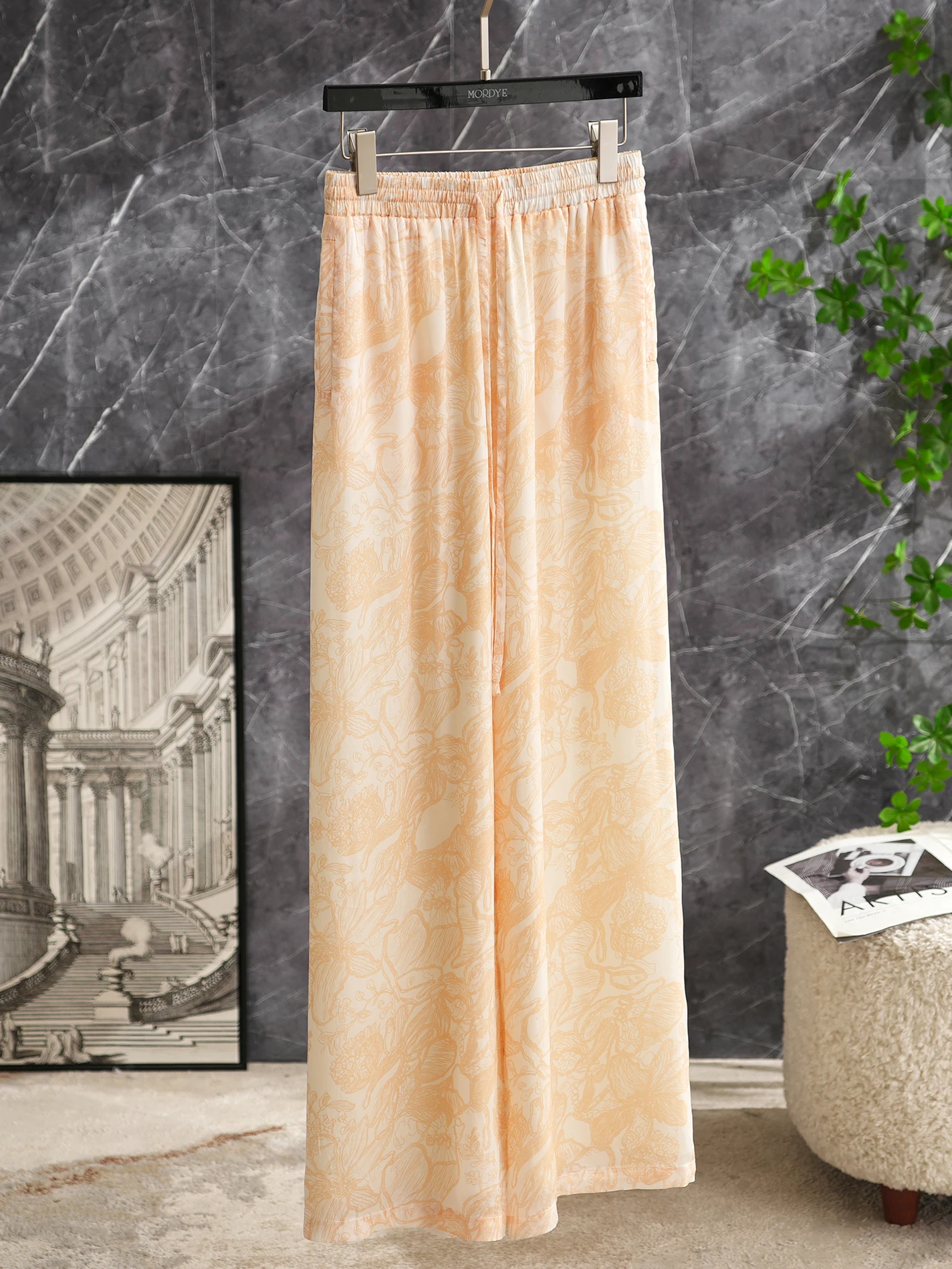 

Water Wave Mist New Chinese Style Lightweight National Trend Design High Print Clear Sense Oil Painting Fashion Casual Long P...