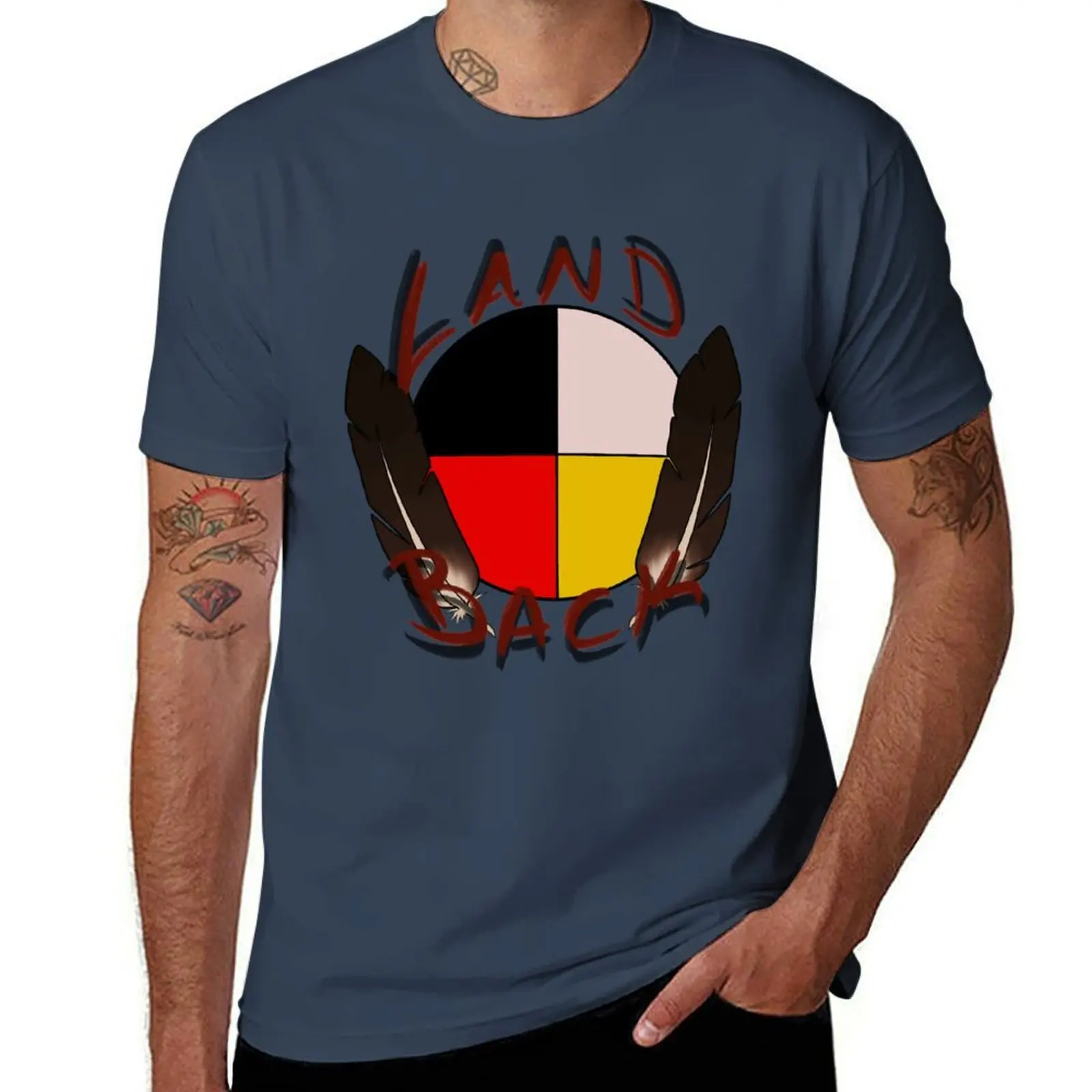 Back Land T-Shirt Christmas Casual Tee Shirt