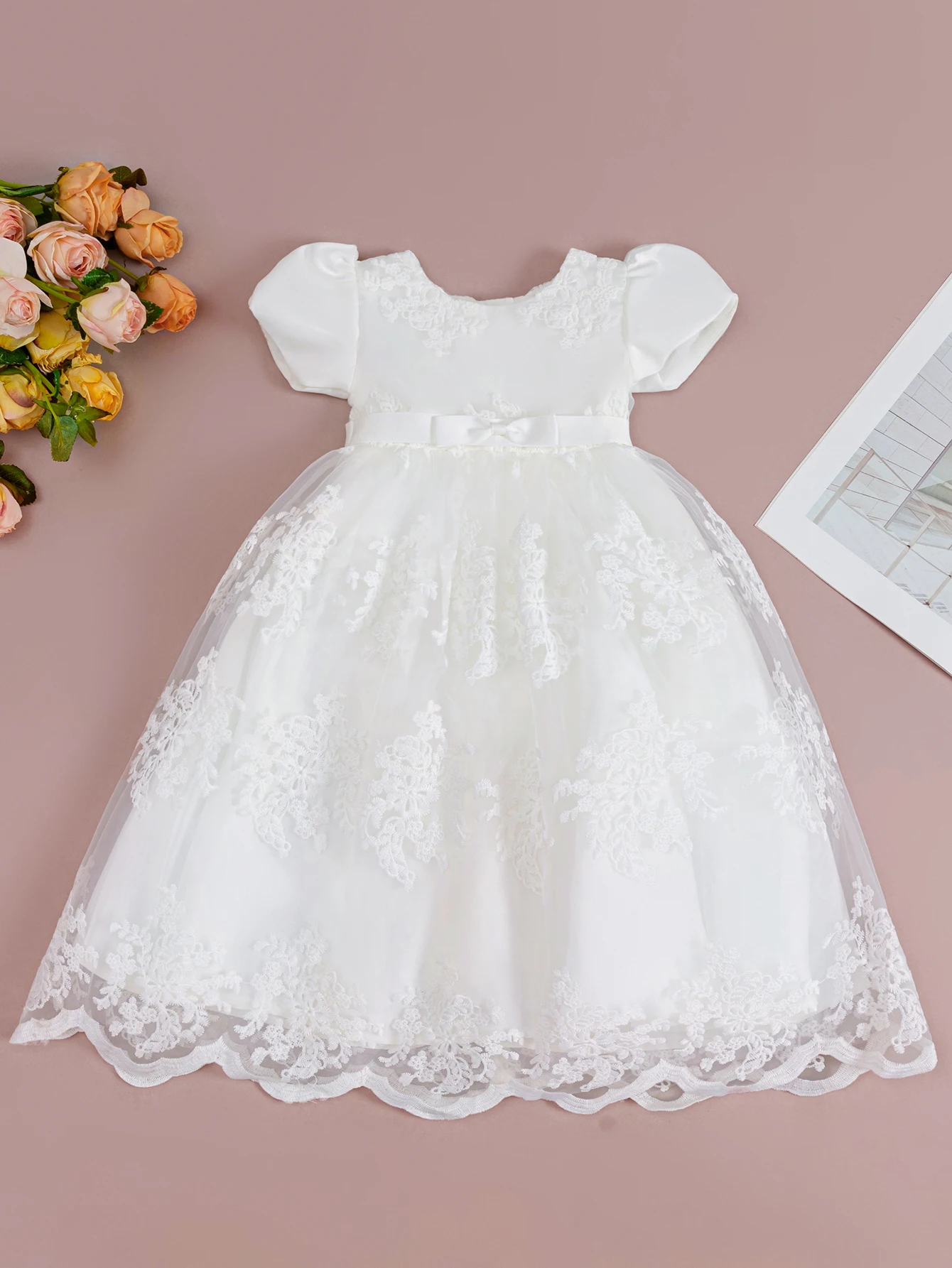 

Белое платье для крещения девочки, подходит для детей от 0 до 2 лет, для праздников Ид аль-Фитр, дней рождения и свадеб.