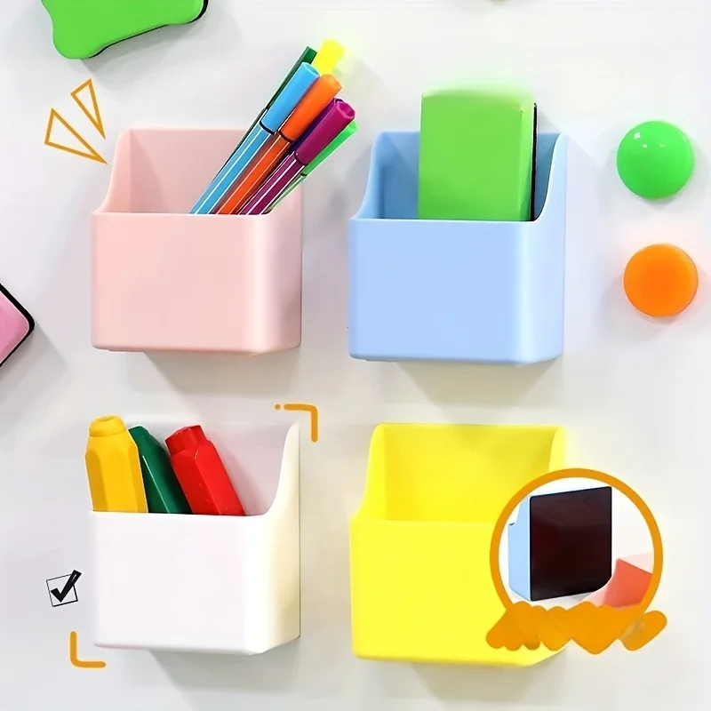 Magnetische Whiteboard-Stift-Aufbewahrungsbox mit großem Fassungsvermögen – wandmontierter Organizer mit mehreren Fächern, Design für Lehrer, Büro